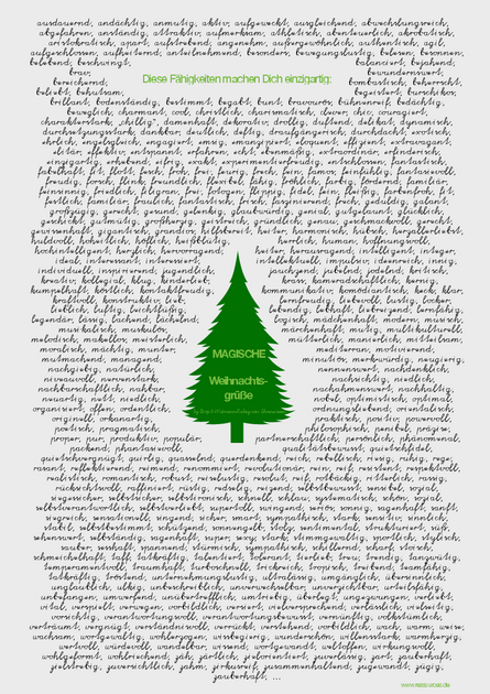 Magische Worte die besondere Weihnachtkarte für Lieblingsmenschen