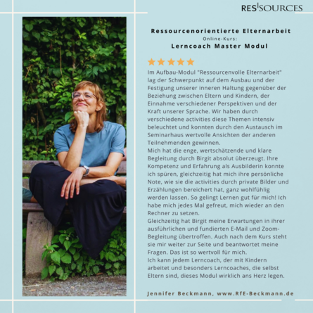 Jennifer Beckmann - Ressourcenorientierte Elternarbeit Feedback: Ressourcenorientierte Elternarbeit
